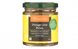 Aamra Vintage Lime Pickle   Glass Jar  175 grams